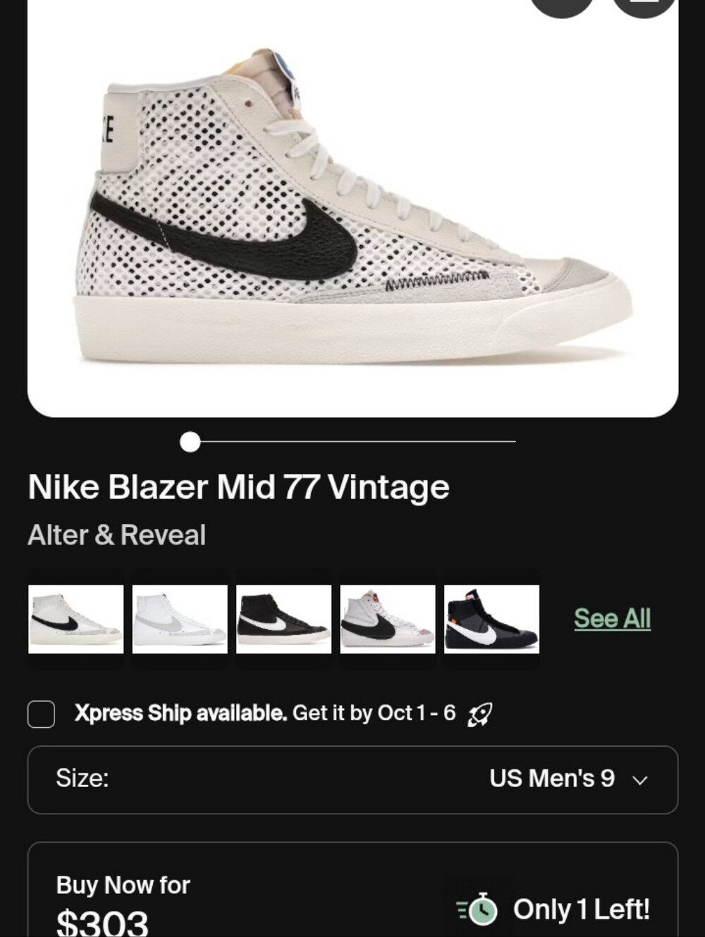 Nike Blazer Mid '77 Vintage - White/Black